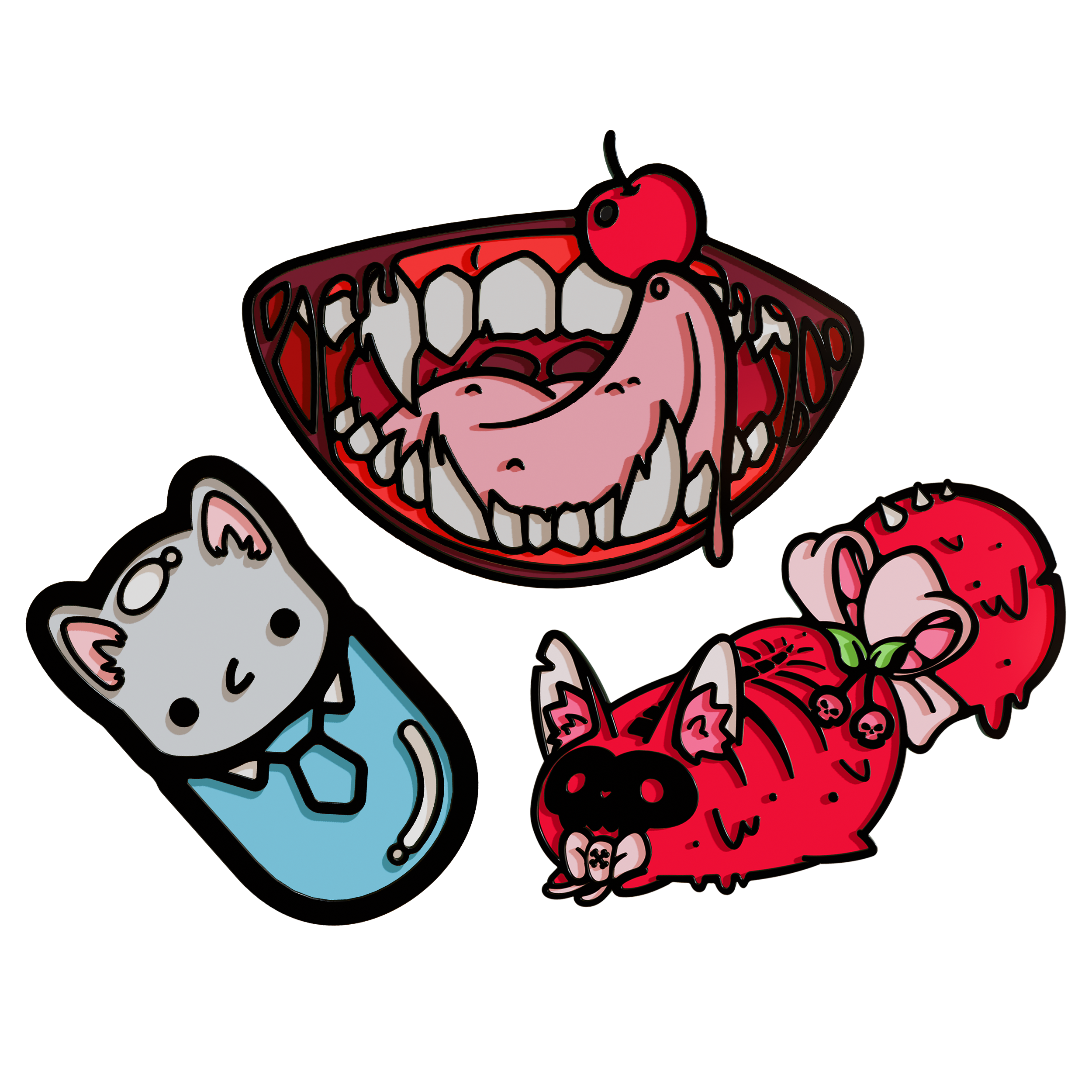 Kirsche Kursed Pins - 3 Pin Collector Set - PRE-ORDER